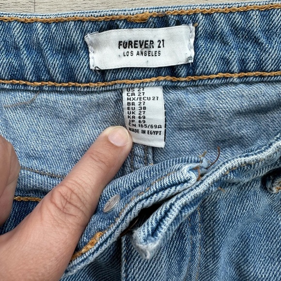 Forever 21 Blue Distressed Jean Shorts size 27 - Picture 2 of 8